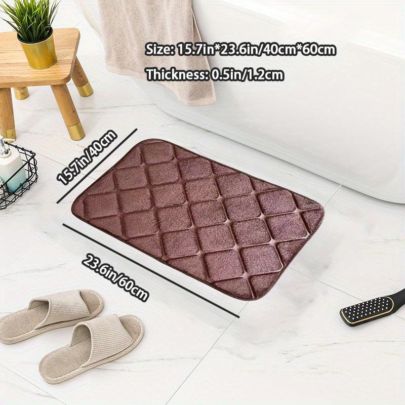 Memory Foam Bath Mat Rug Soft Non Slip Absorbent Bathroom Rug