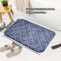 Memory Foam Bath Mat Rug Soft Non Slip Absorbent Bathroom Rug