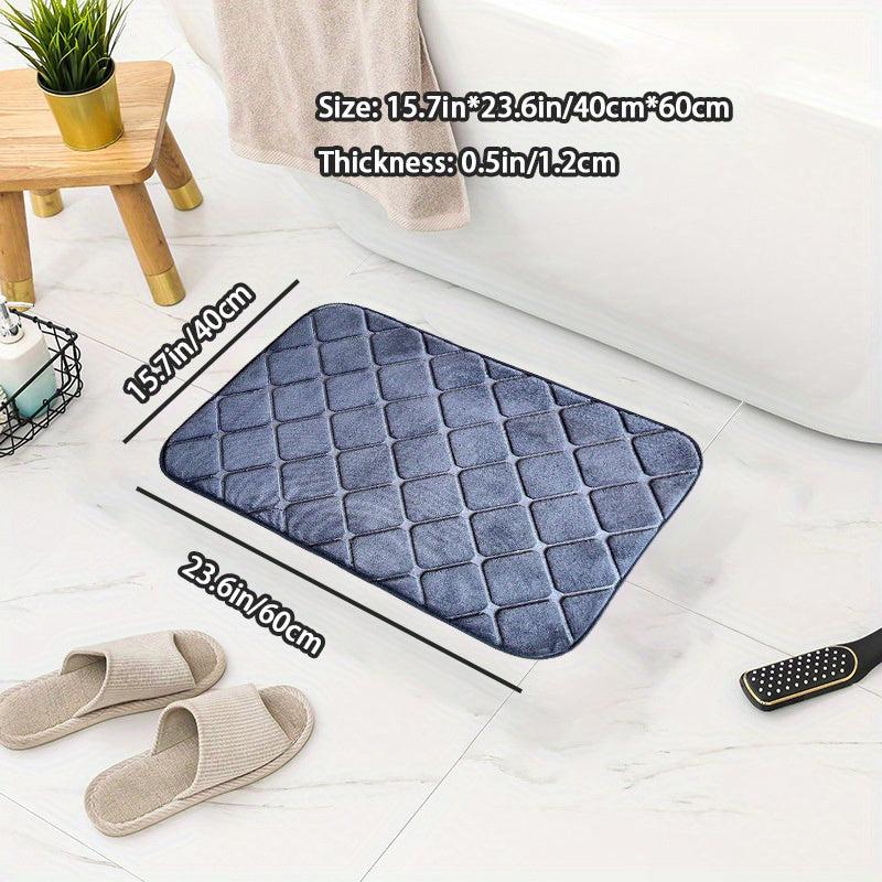 Memory Foam Bath Mat Rug Soft Non Slip Absorbent Bathroom Rug