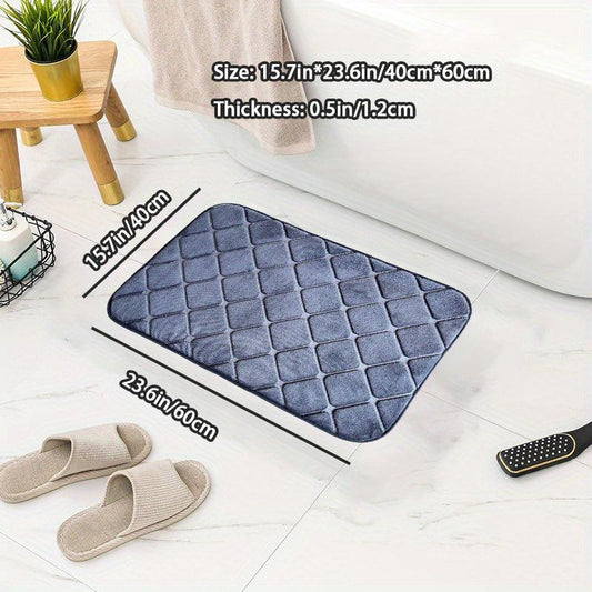 Memory Foam Bath Mat Rug Soft Non Slip Absorbent Bathroom Rug