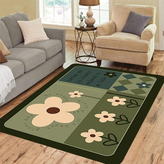 Floral Anti Fatigue Kitchen Rug Set Non Slip Absorbent Washable Carpet