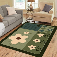 Floral Anti Fatigue Kitchen Rug Set Non Slip Absorbent Washable Carpet