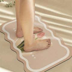 Absorbent Bath Mat Quick Drying Tulip Ins Style Classic Mat