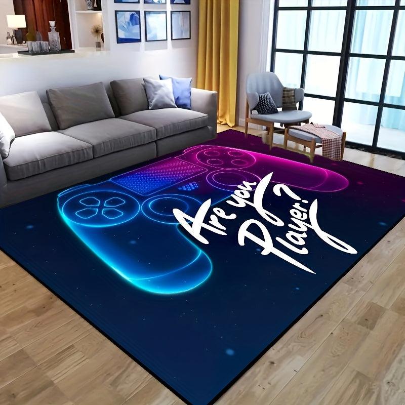 Large 3D Gaming Area Rug Controller Carpet Kids Throw Rug