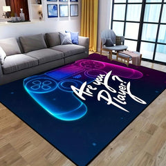 Large 3D Gaming Area Rug Controller Carpet Kids Throw Rug