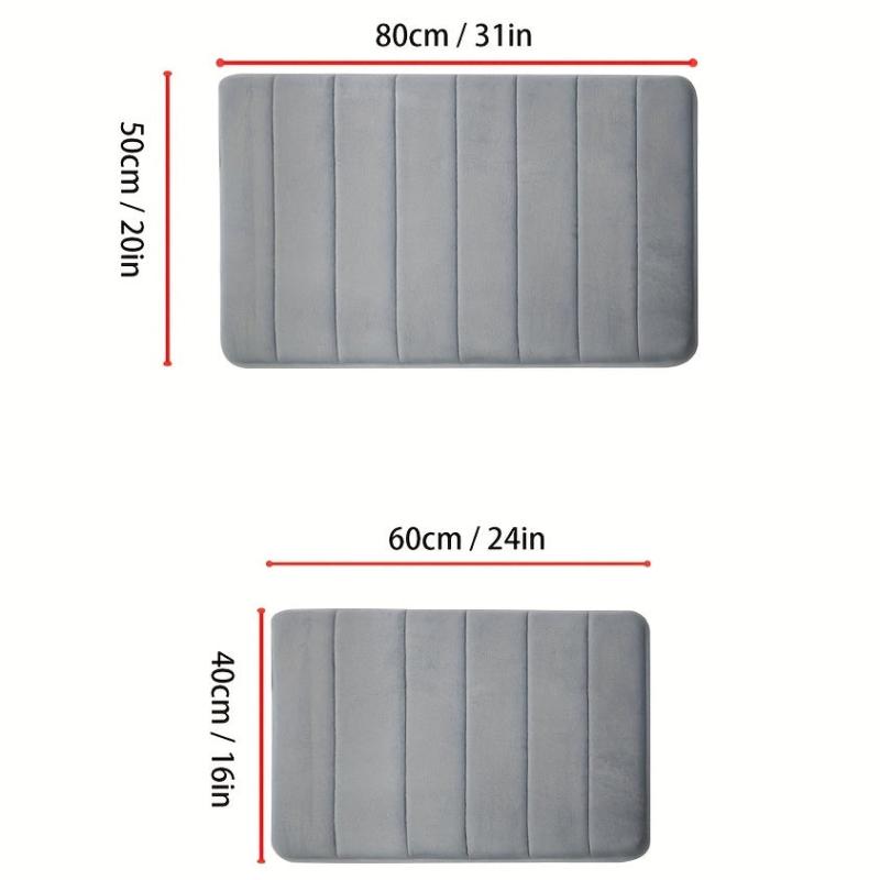 Soft Memory Foam Bath Rug Non Slip Absorbent Bathroom Toilet Mat