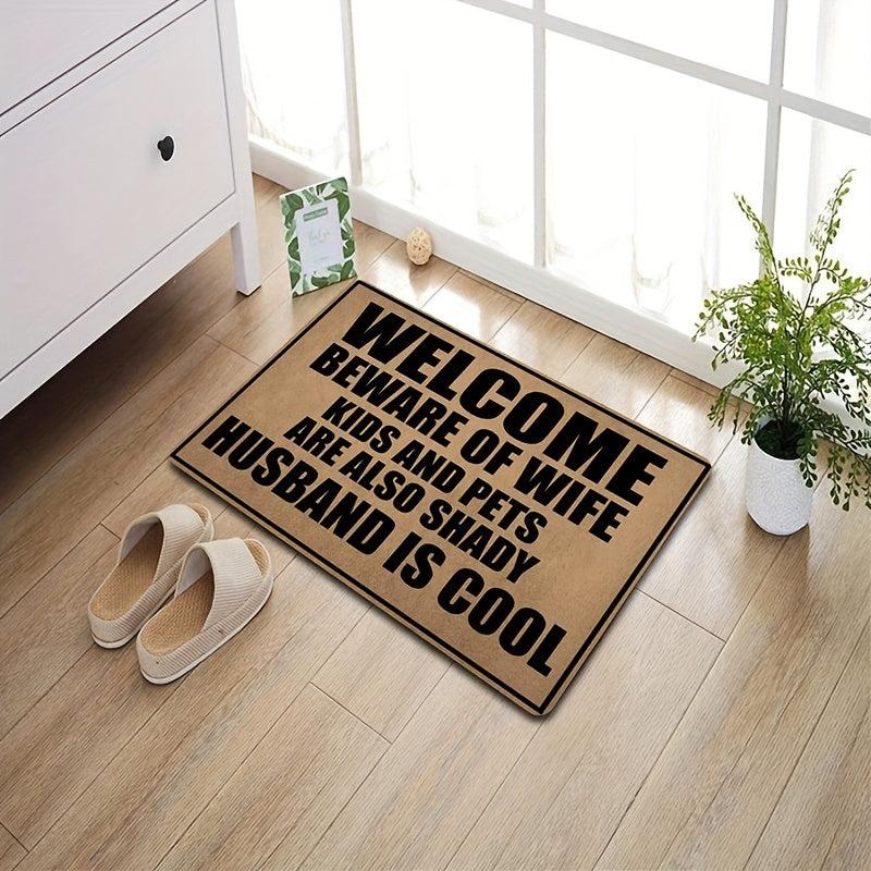 Beware Of Wife Kids Are Shady Husband Is Personalized Doormat