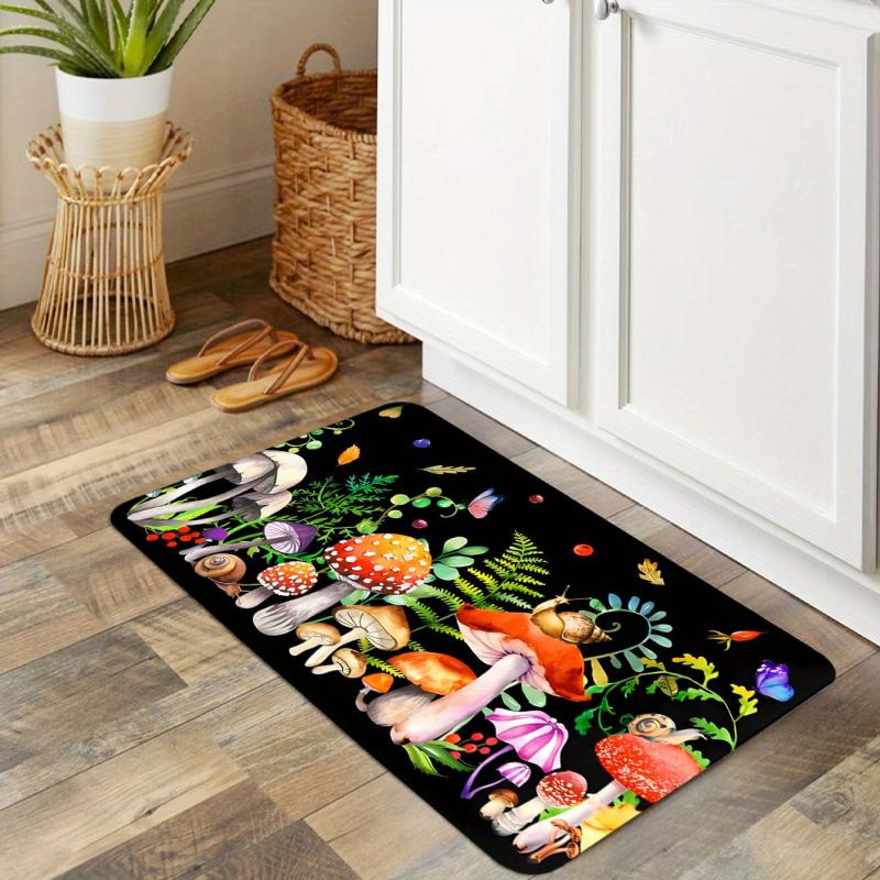 1pc Mushroom Anti-fatigue Kitchen Mat Non Slip Cushioned Mat Runner Rug