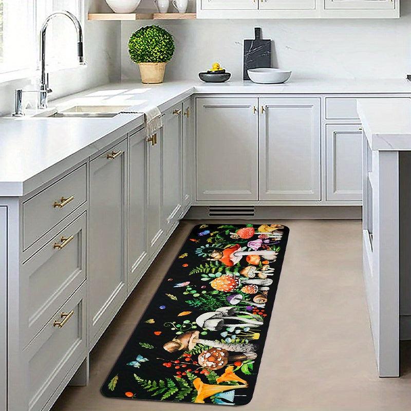 1pc Mushroom Anti-fatigue Kitchen Mat Non Slip Cushioned Mat Runner Rug