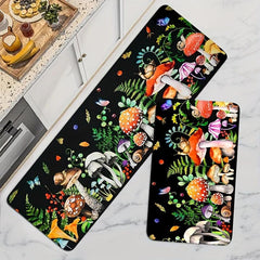 1pc Mushroom Anti-fatigue Kitchen Mat Non Slip Cushioned Mat Runner Rug