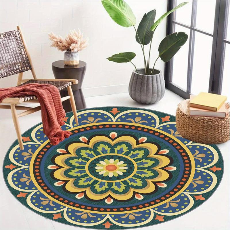 Plant Washable Throw Rugs Non Slip Soft Floor Mats