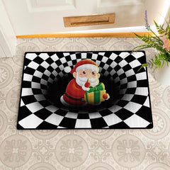 Funny 3D Christmas Decorative Floor Mat - Seasonal Holiday Indoor Door Mat