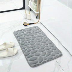 Non Slip Cobblestone Embossed Bathroom Memory Foam Mat
