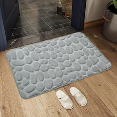 Non Slip Cobblestone Embossed Bathroom Memory Foam Mat