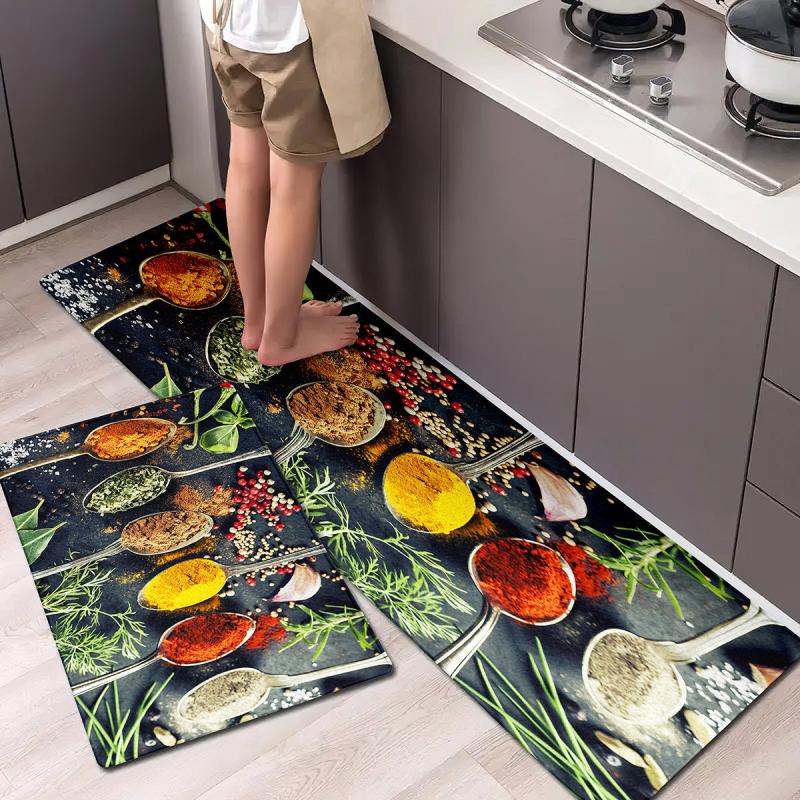 Soft Thick Kitchen Floor Mat Non-slip Waterproof Machine Wash