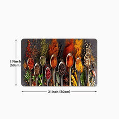 1pc Spoon Seasoning Kitchen Floor Mat Absorbent Bath Laundry Mat