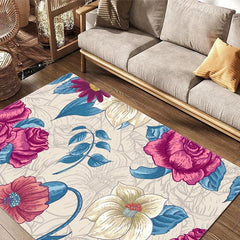 Floral Indoor Doormat Non Slip Absorbent Entrance Doormat