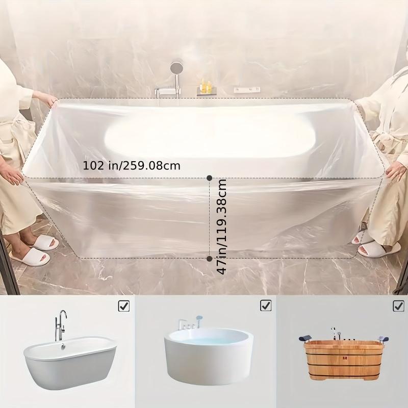 10pcs Disposable Bathtub Cover Liner Large Household Bathtub Cover