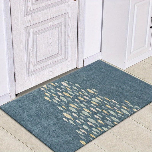 Thickened Welcome Door Mat Traditional Birds Non Slip Fluffy Throw Floor Mat
