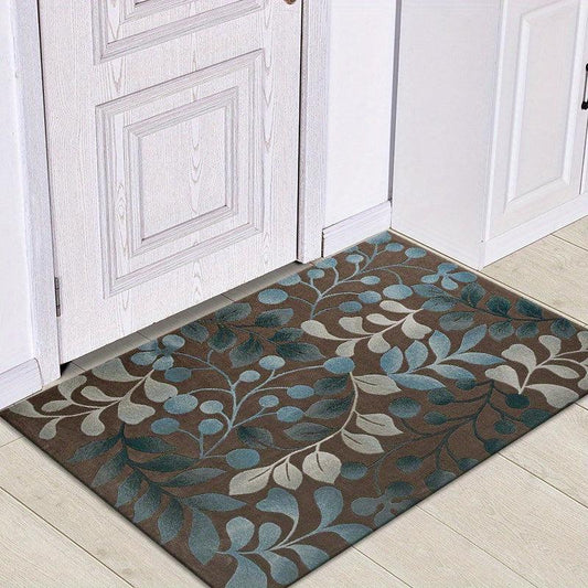 Thickened Welcome Door Mat Traditional Birds Non Slip Fluffy Throw Floor Mat
