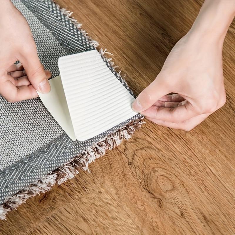 4pcs Rug Pad Gripper Washable Non Slip Rug Pads For Hardwood Floors