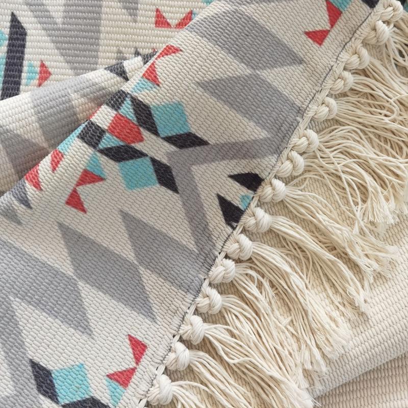 Abstract Boho Runner Rug Hallway Runner Rug Tufted Rug With Tassels