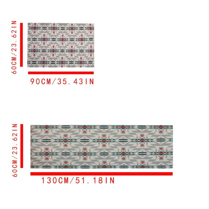 Abstract Boho Runner Rug Hallway Runner Rug Tufted Rug With Tassels