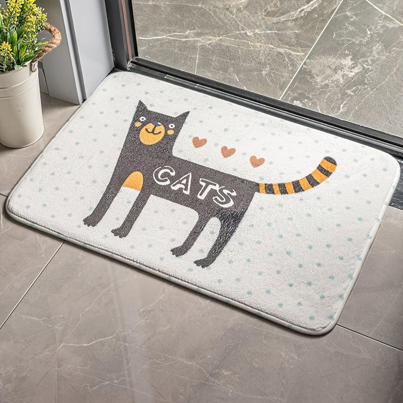 Printed Floor Mat Soft Non Slip Bath Rug Plush Bath Mat Absorbent Door Carpet