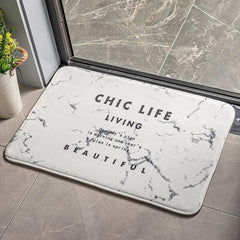 Printed Floor Mat Soft Non Slip Bath Rug Plush Bath Mat Absorbent Door Carpet