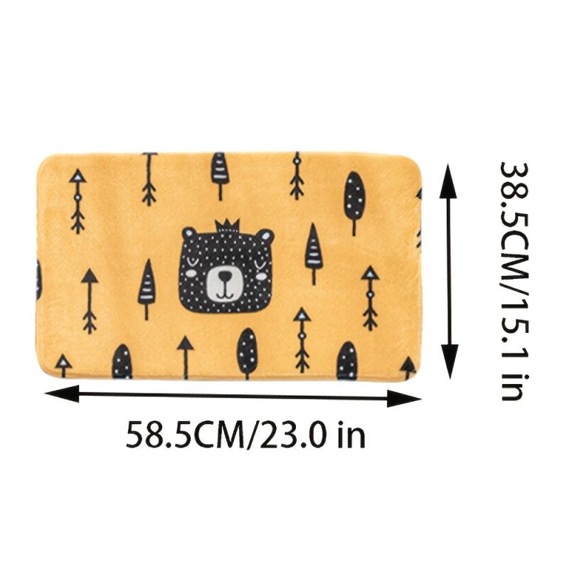 Printed Floor Mat Soft Non Slip Bath Rug Plush Bath Mat Absorbent Door Carpet