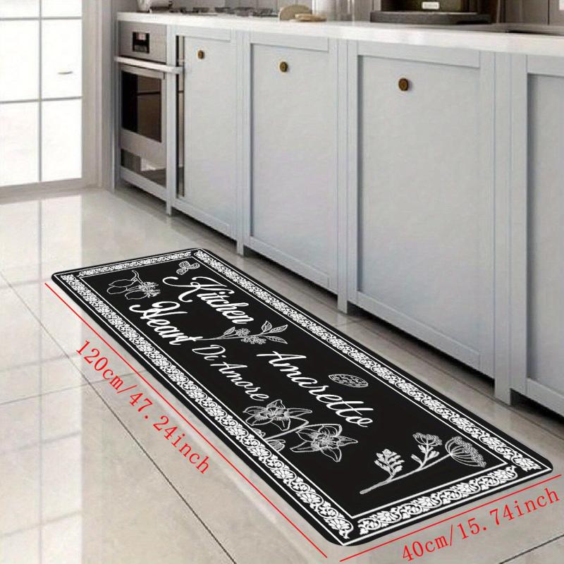 Modern Anti Slip Kitchen Mat with Letter Printing
