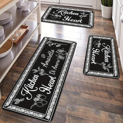 Modern Anti Slip Kitchen Mat with Letter Printing