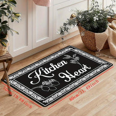 Modern Anti Slip Kitchen Mat with Letter Printing