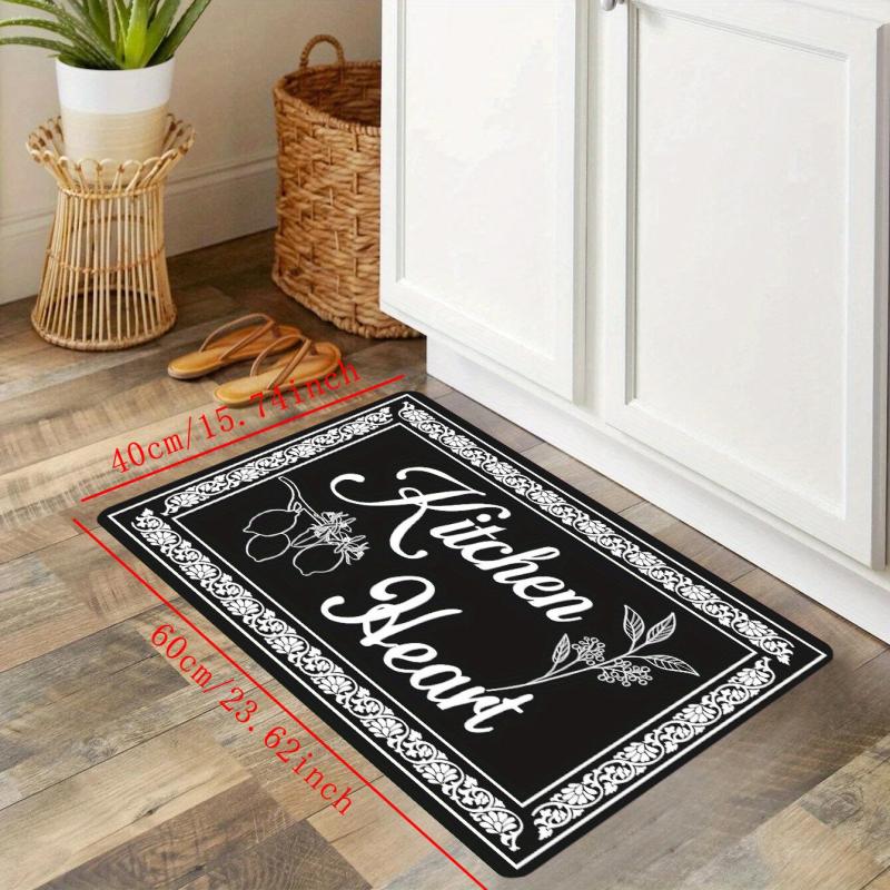 Modern Anti Slip Kitchen Mat with Letter Printing