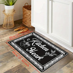 Modern Anti Slip Kitchen Mat with Letter Printing