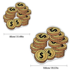 Golden Coin Plush Carpet Vintage Soft Rug