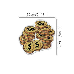 Golden Coin Plush Carpet Vintage Soft Rug