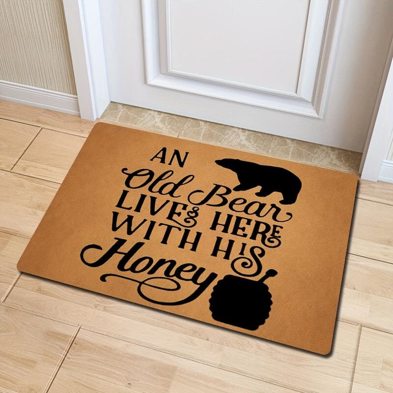 Honey Bear Indoor Floor Mat Soft Home Bathroom Gift Animal Decor