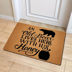Honey Bear Indoor Floor Mat Soft Home Bathroom Gift Animal Decor