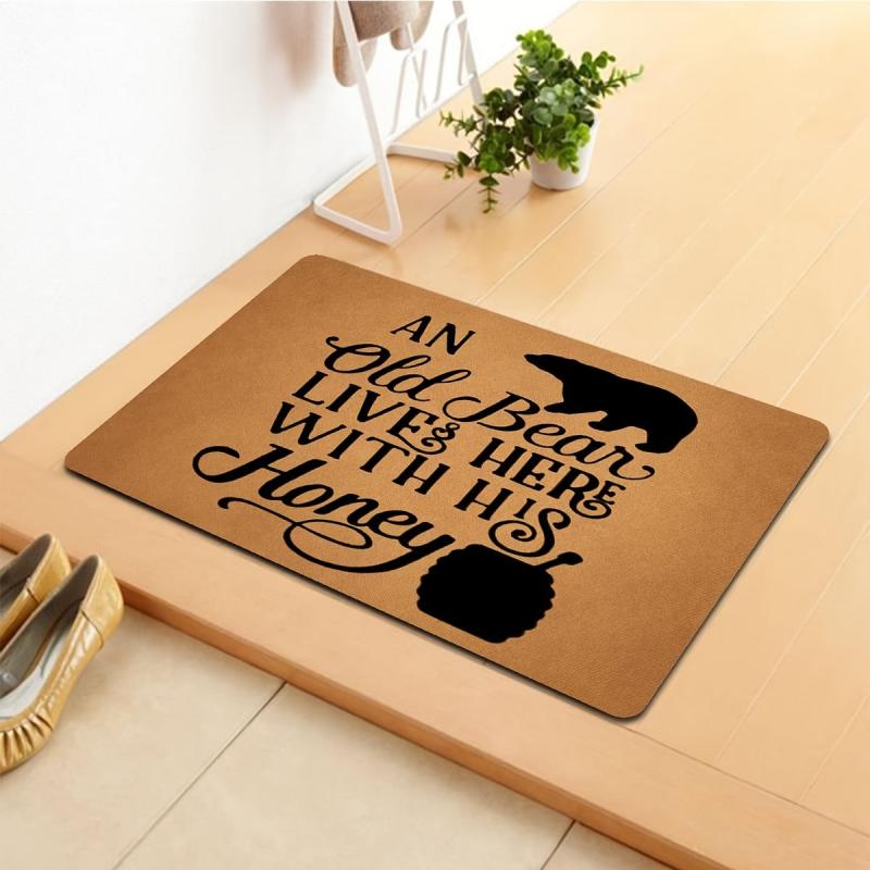 Honey Bear Indoor Floor Mat Soft Home Bathroom Gift Animal Decor