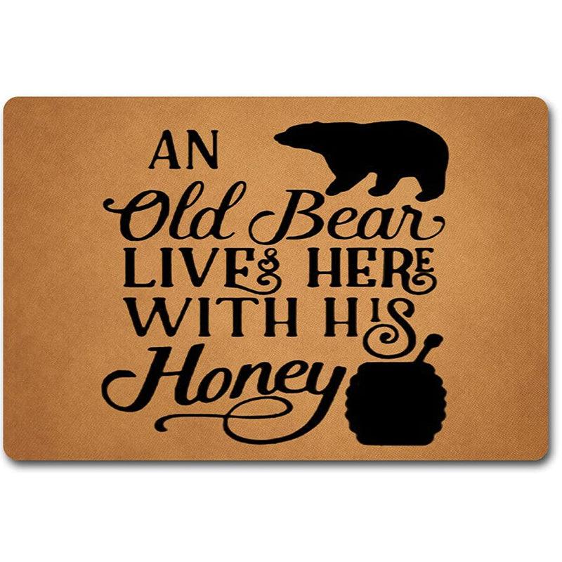 Honey Bear Indoor Floor Mat Soft Home Bathroom Gift Animal Decor