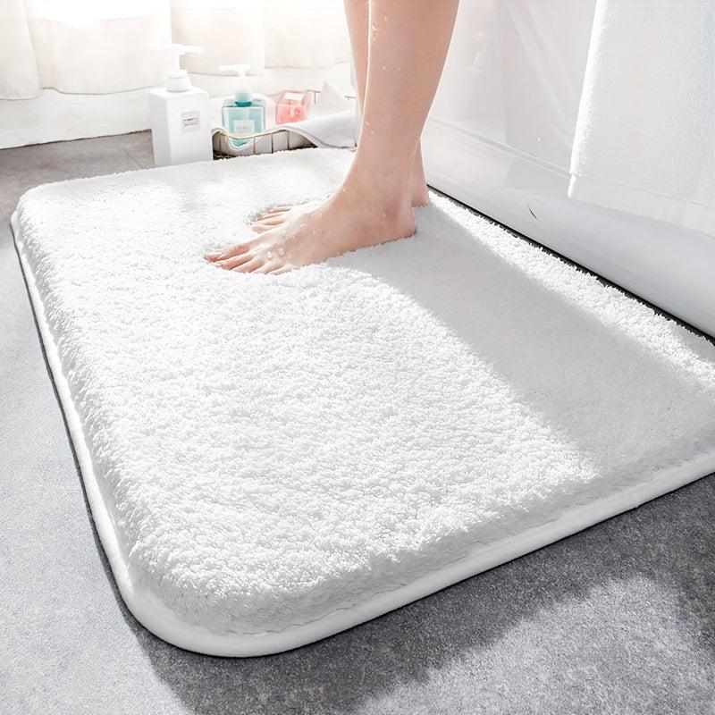 Plush Bathroom Mat Non Slip Absorbent High End
