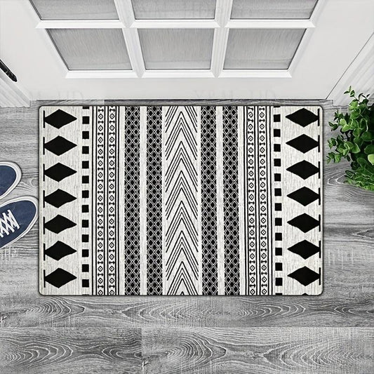 Modern Geometric Non Slip Bathroom Rug Soft Floor Mat Home Decor