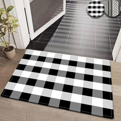 Modern Geometric Non Slip Bathroom Rug Soft Floor Mat Home Decor