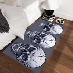 Thickened Halloween Area Rugs Skull Head Horror Ghost Death Rug