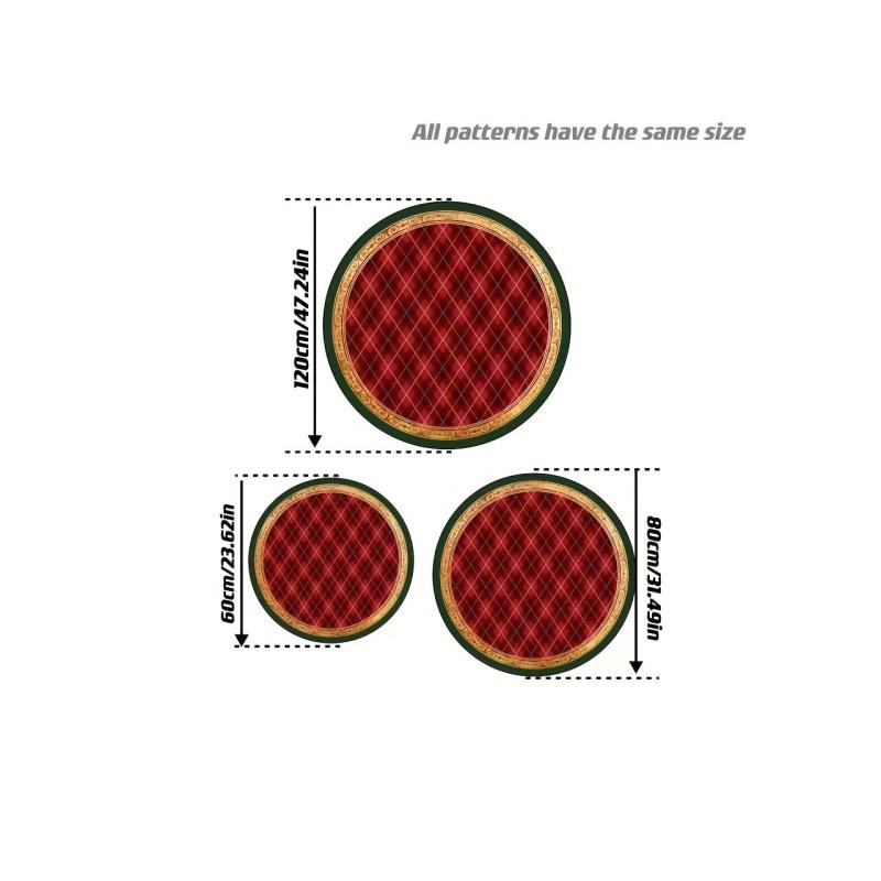 Christmas Tree Skirt Red Xmas Decorations Tree Mat Party