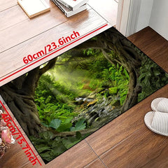Sunshine Forest&Stream Non-slip Rug Machine Washable Waterproof Carpet