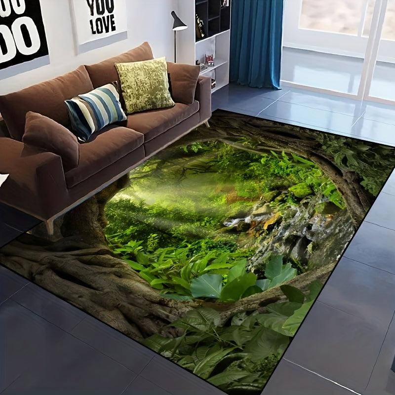 Sunshine Forest&Stream Non-slip Rug Machine Washable Waterproof Carpet