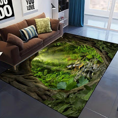 Sunshine Forest&Stream Non-slip Rug Machine Washable Waterproof Carpet