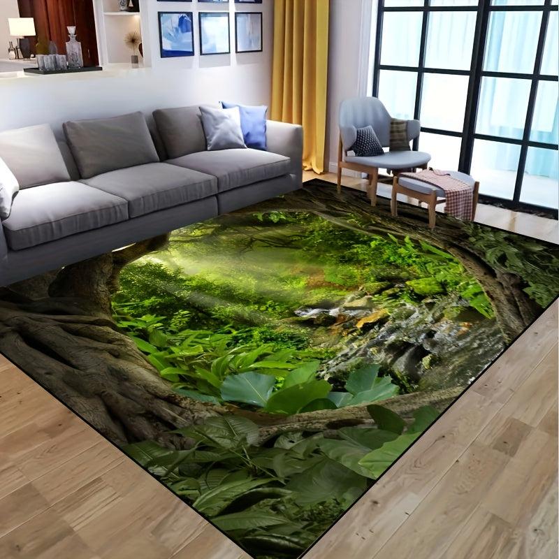 Sunshine Forest&Stream Non-slip Rug Machine Washable Waterproof Carpet
